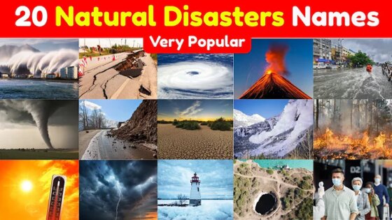 Natural Disasters for Kids Popular Natural Disasters Vocabulary Preschool Educational Video