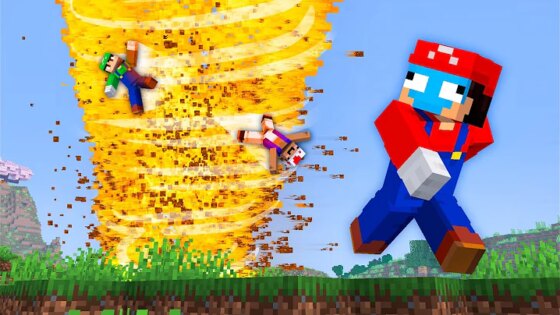 Surviving NATURAL DISASTERS in Minecraft...