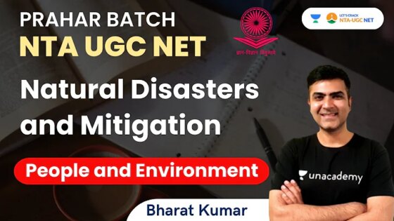 Natural Disasters and Mitigation NTA UGC NET 2023 Bharat Kumar