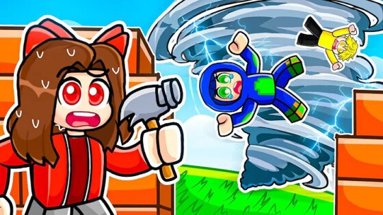 Build To Survive NATURAL DISASTERS in Roblox!!