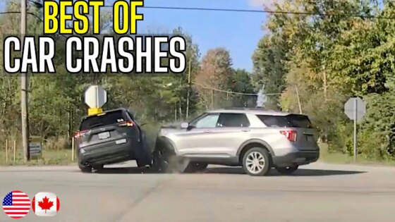 Best of Car Crashes Compilation USA & Canada - 44