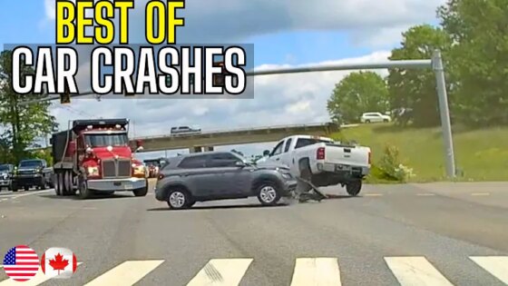 Best of Car Crashes Compilation USA & Canada - 46